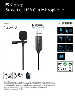 Streamer USB Clip Microphone kleine, discrete microfoon - 6