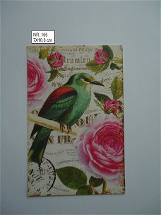vintage kaartjes vogels - laatste set - alle 8 voor 0,80