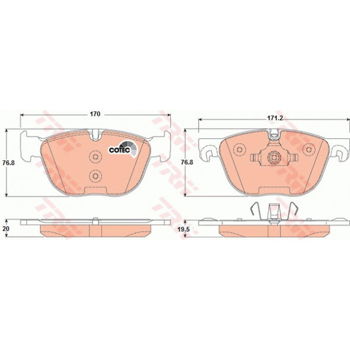 Voorste set remblokken voor bmw: x6 (e71-e72), x5 (e70)(, f15-e85, f16-e86 - 5