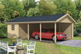 Tuinhuis-Blokhut carport overkapping met berging EVER: 219+551x430 cm - 0 - Thumbnail