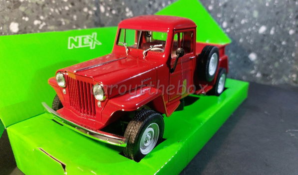 1947 Jeep Willys pickup rood 1/24 Welly - 1