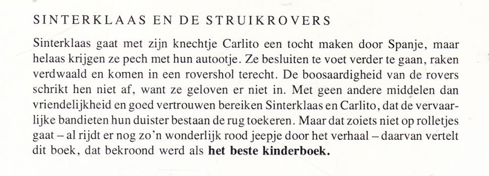 SINTERKLAAS EN DE STRUIKROVERS - Harriet Laurey - 1