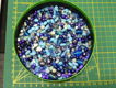 Nr. 590, grote mix blauwe kralen - 0 - Thumbnail