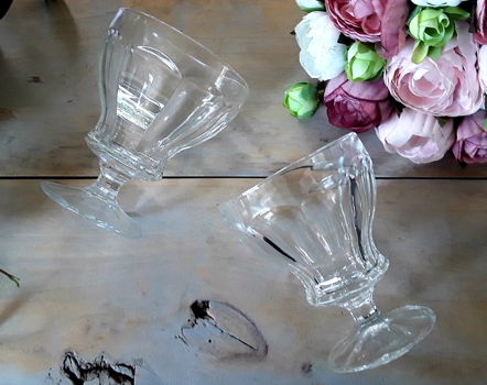 Vintage ijscoupes, dessertglas, cocktailglas, glazen (2x) - 3