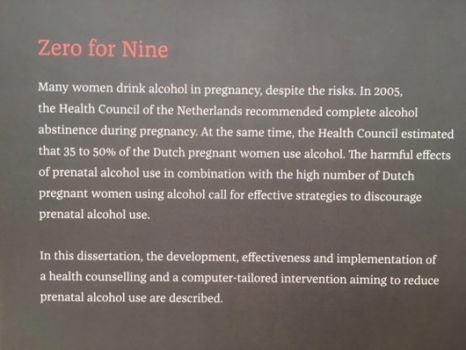 Zero for nine - Reducing alcohol use during pregnancy - 1