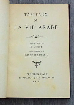 Tableaux de la vie Arabe 1928 Sliman Ben Ibrahim - E. Dinet - 3