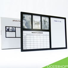 PT Photo frame Weekplanner + Marker Black | 60 x 40