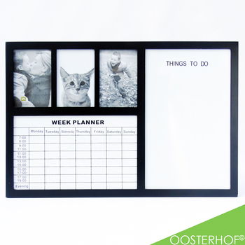 PT Photo frame Weekplanner + Marker Black | 60 x 40 - 1