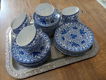 41-delig blauw wit servies porselein - 0 - Thumbnail