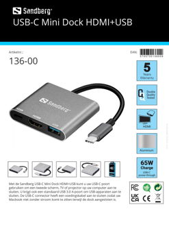 USB-C Mini Dock HDMI + USB - 1