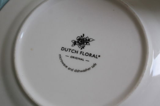 Dutch Floral kom met bord - 1