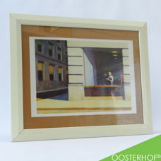 Houten Lijst Facet Plexiglas - Edward Hopper - New York Office 58 x 47,8