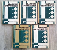 Practische Electriciteitsleer 1937 Harterink 5 delige set