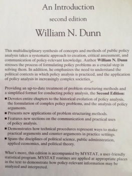 Public Policy Analysis - William N. Dunn - 1