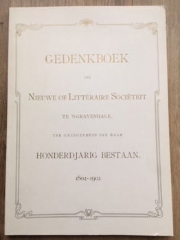 Gedenkboek nieuwe of literaire societeit te 's-Gravenhage - 0