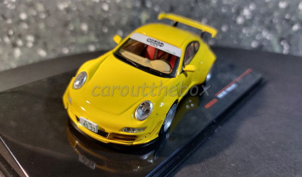 RUF Porsche 997 geel 1:43 Ixo V1019 - 1