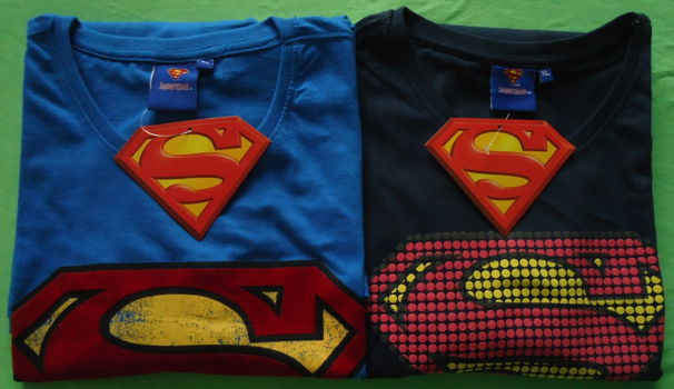 Nieuw blauw T-shirt met het logo van Superman (maat: XL). - 3