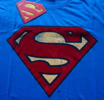 Nieuw blauw T-shirt met het logo van Superman (maat: XL). - 4