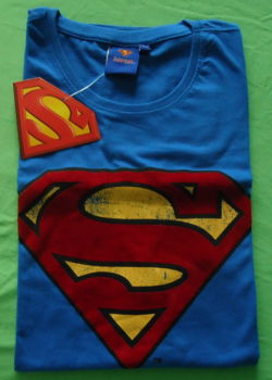 Nieuw blauw T-shirt met het logo van Superman (maat: XL). - 7