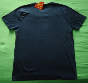 Nieuw donkerblauw T-shirt met logo van Superman (maat: XL). - 3