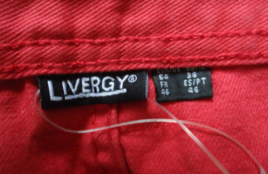 Te koop nieuwe rode broek van Livergy (maat: 38). - 1