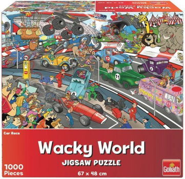 Goliath Wacky World Puzzel Car Race 1000 Stukjes - 0