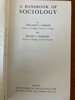 A handbook of sociology - William F. Ogburn - 1