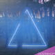 Blue Neon Triangle Installation …. - Canvas 147 x 112 - 2 - Thumbnail