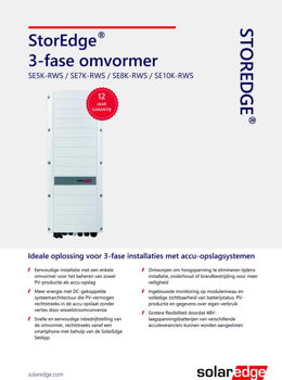 SolarEdge StorEdge SE5K SetApp 3-fase | 5 kW omvormer. - 1