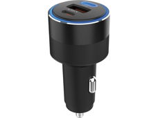 Car Charger 3in1 130W USB-C PD werkt in auto en vrachtwagen vrachtauto