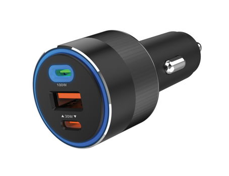 Car Charger 3in1 130W USB-C PD werkt in auto en vrachtwagen vrachtauto - 2