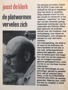 De platwormen vervelen zich - Joost de Klerk - 1