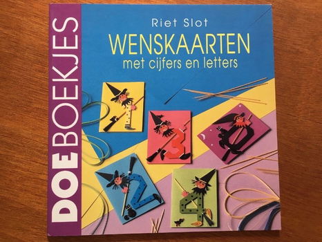 Wenskaarten met cijfers en letters - Riet Slot - 0