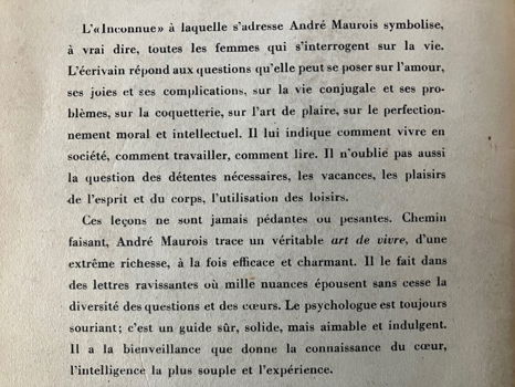 Lettres a l'inconnue - Andre Maurois - 2