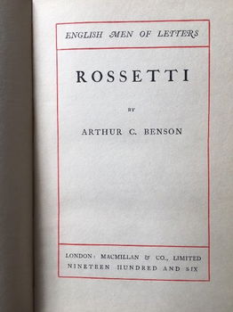 (Dante Gabriel) Rossetti - Arthur C. Benson - 1