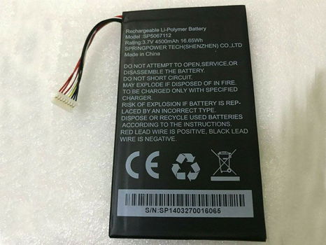 New Battery Tablet PC Batteries Fuhu 3.7V 4500mAh/16.65Wh - 0