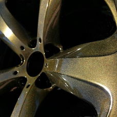 Poedercoating Brilliant transparant met goud metallic