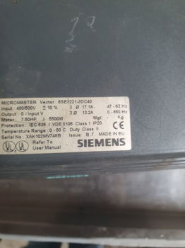 frequentie regelaar Siemens Micromaster vector - 1