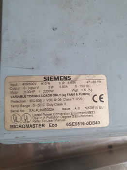 frequentie regelaar Siemens micro master eco - 1