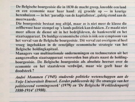 De teloorgang van de Belgische bourgeoisie - Andre Mommen - 1