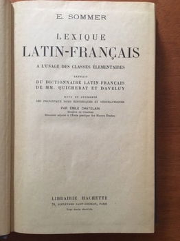 L'Exique Latin-Francais à l'usage des classes élementaire - 3