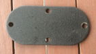 Harley EVO/T.-C. inspection cover, voor 5 bak primaire 86-06, flat & black wrinkle - 1 - Thumbnail