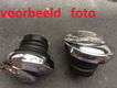 Harley SHOVEL/EVO/TWINCAM benzinestopcovers met adelaar, 2 stuks - 2 - Thumbnail