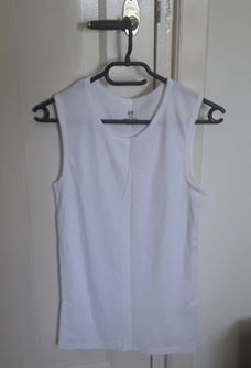 Hemd - wit - basic organic cotton - H&M (nieuw) - maat 170