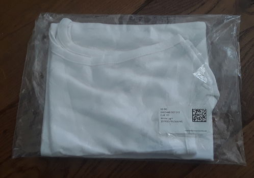 Hemd - wit - basic organic cotton - H&M (nieuw) - maat 170 - 1