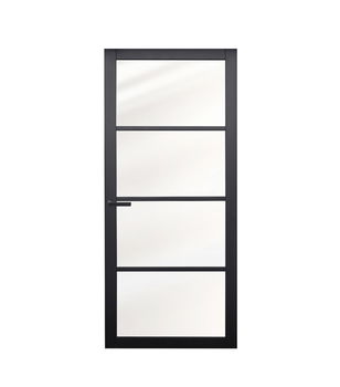 NIEUW!! Zwarte binnendeur met blank glas voorgelakt - 2