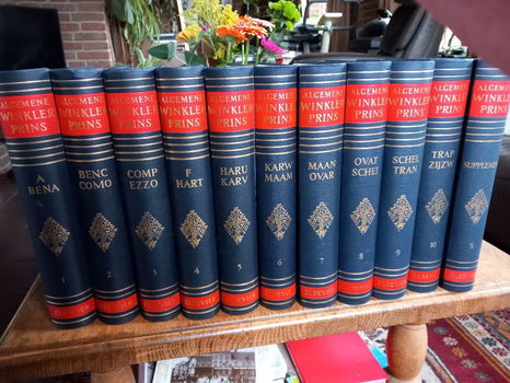 Algemene winkler prins encyclopedie, - 10 delen en 1 supplement - taal:nederlands - uitgave: 1956 - - 0