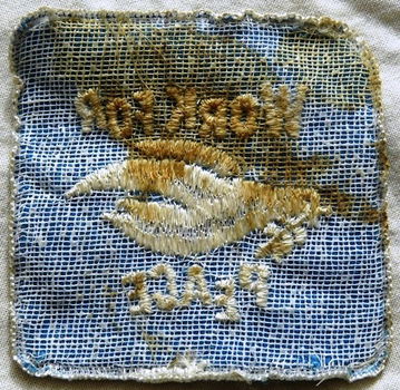 Embleem / Patch, Work For Peace, afm.: 73x70cm, jaren'70.(Nr.1) - 3