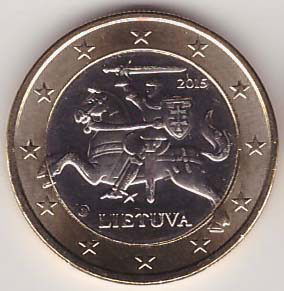 1 euro 2015 Litouwen (UNC) - 0