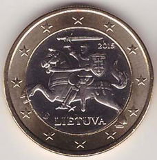 1 euro 2015 Litouwen (UNC)